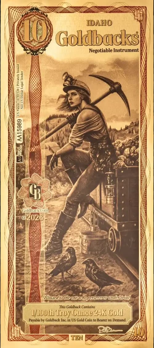 10 Idaho Goldbacks