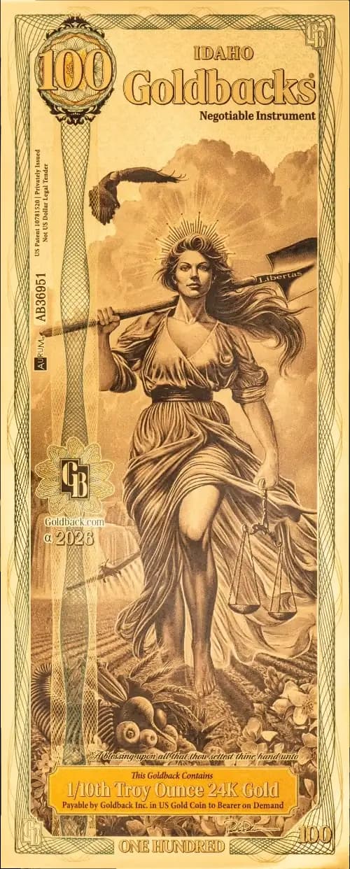 100 Idaho Goldbacks