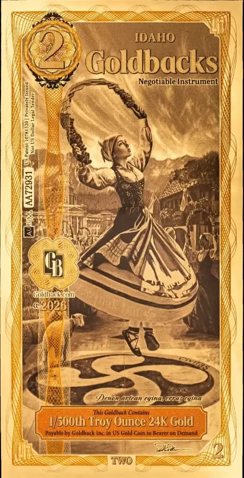 2 Idaho Goldbacks